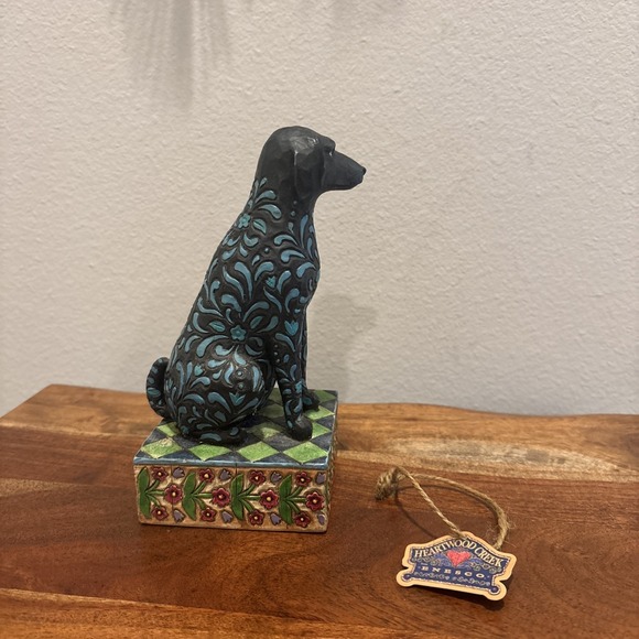 Jim Shore Dog Figurine Heartwood Creek "Licorice" Black Lab  2005 Enesco 4004854 - Picture 4 of 9